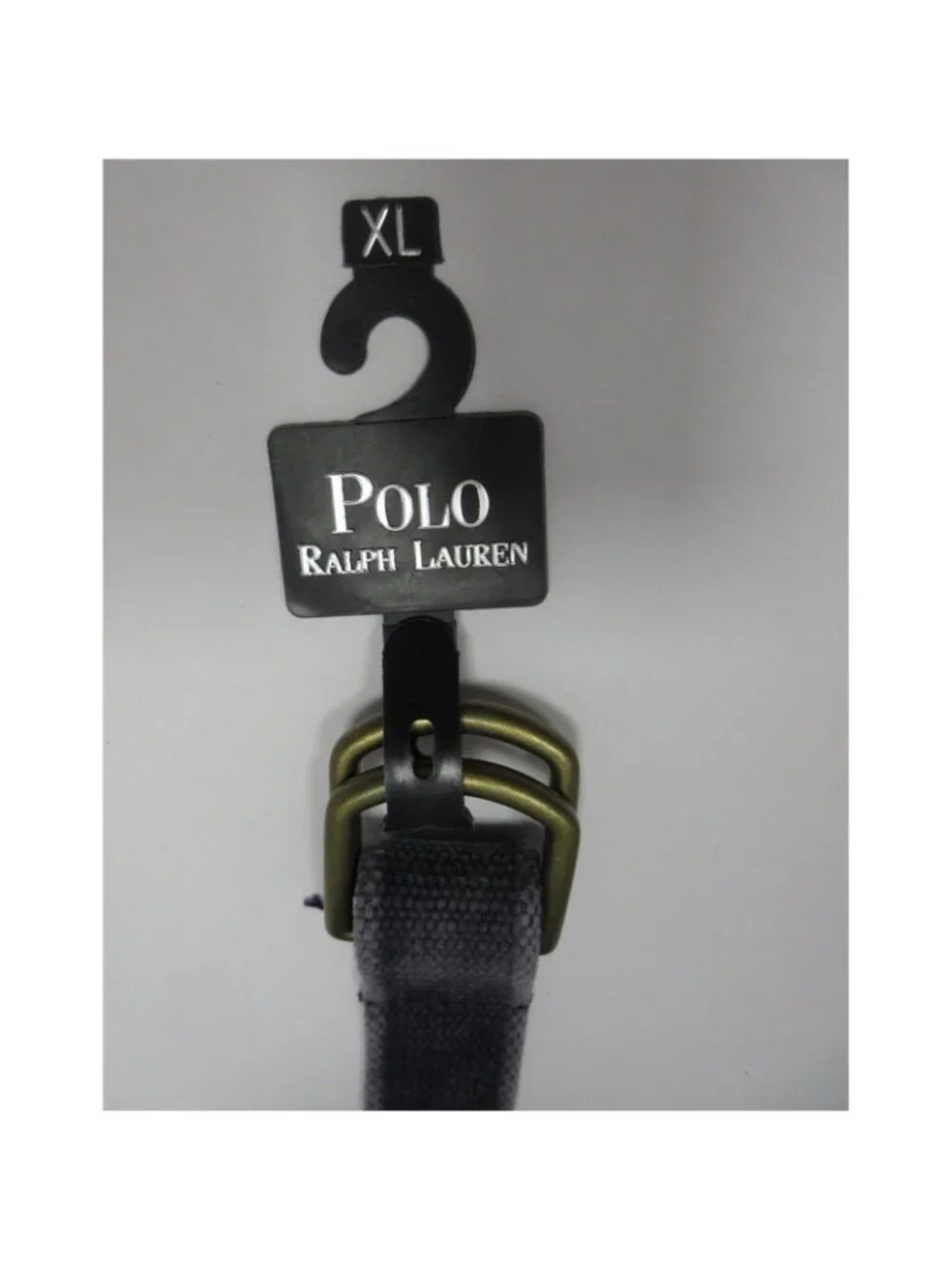 VGT Polo Ralph Lauren Belt XL Navy Double D-Ring Webbing Brass Buckle
